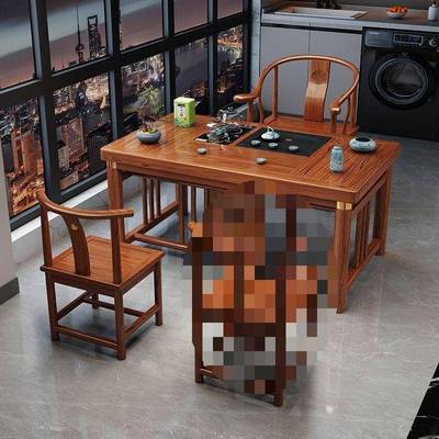 中实式阳台木小组户型茶桌桌椅合家59569功用夫泡茶一体茶几一整