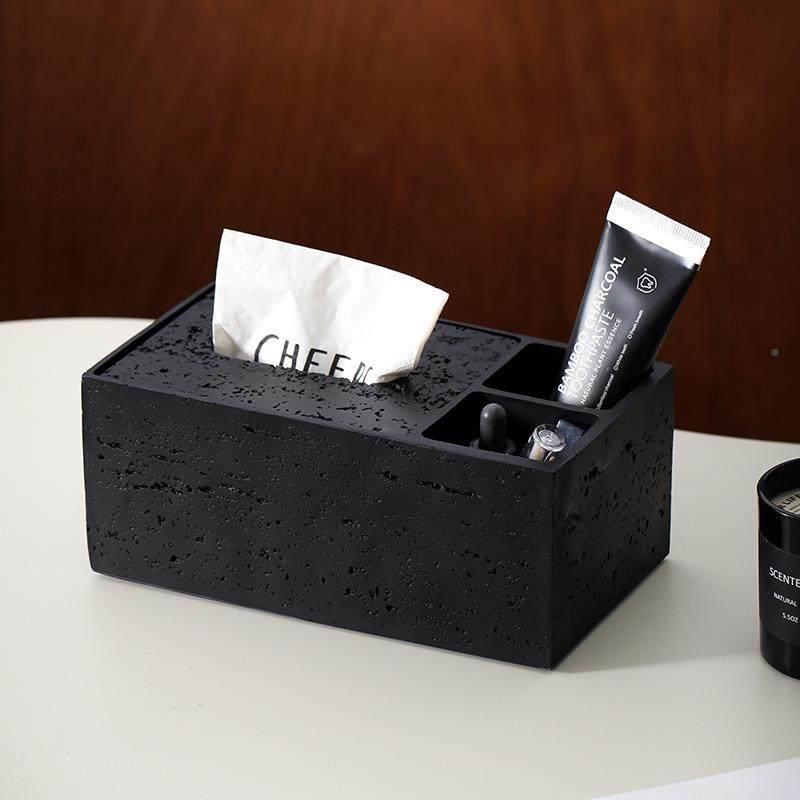 诧寂风奢高端洞石95纸巾盒遥控器盒收纳客厅高档轻茶几多功能巾纸,收纳整理,纸巾盒,淘宝优惠券,粉丝福利购,淘宝优惠卷