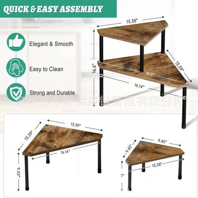 厨房台面拐角桌功面多层置物架0218浴室靠墙角收纳架转立体省空间