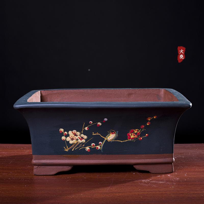 透气紫盆景花盆长方形大mh561943口径多特肉清仓绿砂植物盆陶瓷假