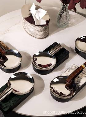 锈现代轻奢GT-F101样板间洽灰谈会客区书房人房不钢雪茄烟主缸马