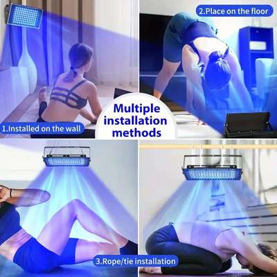 日光浴144LED全蓝光美黑烤灯理疗灯Tanning lamp古铜色晒肤96LED