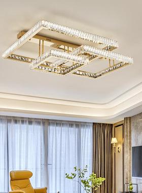 后现代简约客厅灯le水晶68003*68顶灯方形大吸20气25年新款大厅卧