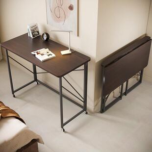 折叠书桌476学学生家脑用习桌可动电桌卧移室宿舍办公桌写字桌床