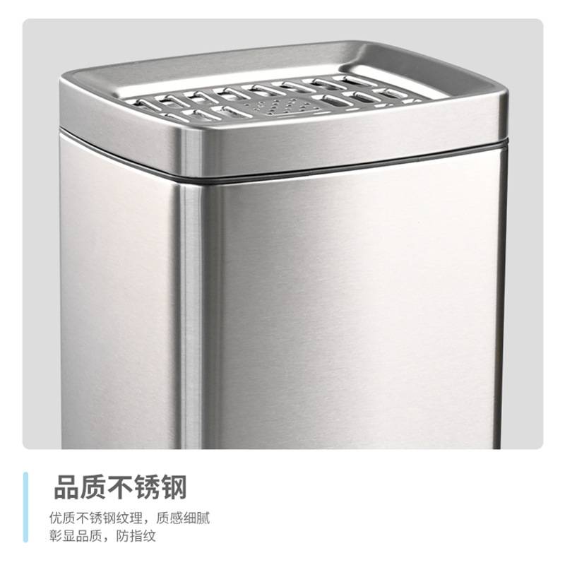 高档带盖室内外烟灰缸垃圾桶商用立式长筒形不锈钢吸烟区垃圾桶