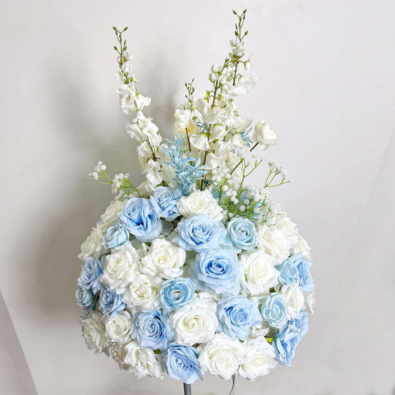 厅新款60cm装仿真白色玫瑰饰花球婚礼餐桌摆放花求婚橱窗桌花展路,鲜花速递/花卉仿真/绿植园艺,仿真花,淘宝优惠券,粉丝福利购,淘宝优惠卷