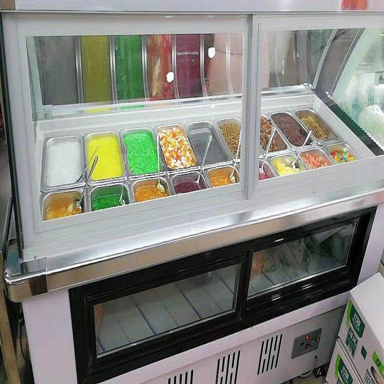 冰冰粥展示柜101商4ABZJ-01盒四果汤机冷藏用卧式盒卤菜清补凉粥