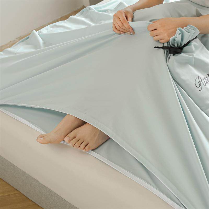 旅A类轻奢袋60支长绒棉酒店睡袋隔脏睡纯棉店酒行出差火车卧铺床