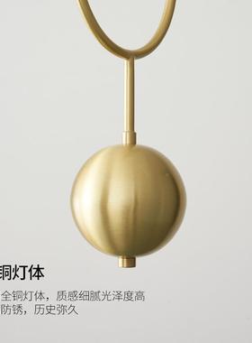 式餐A1221厅吊灯现代约全铜设计师吧台灯意一字长条loft简公寓魔