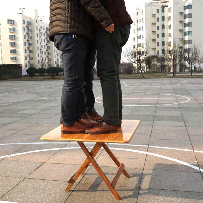 7L实木折叠桌现代简易便阳摆摊小方桌子携餐F76T8TS7桌家用饭桌台