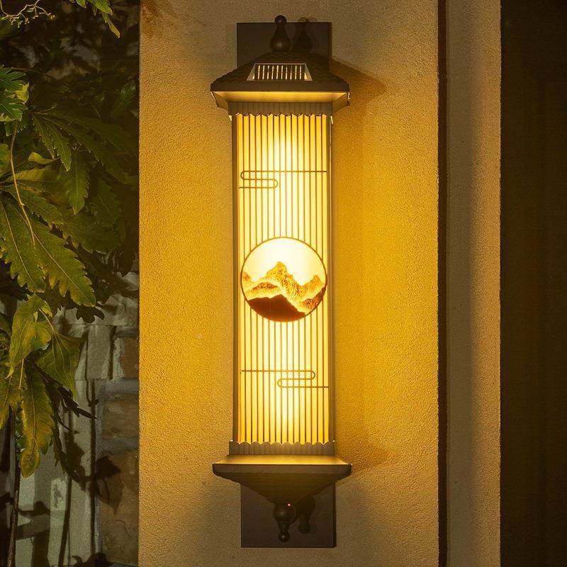 中墙式太新阳能壁灯户外水防阳台别日照金山墅花园墙壁灯室外院子