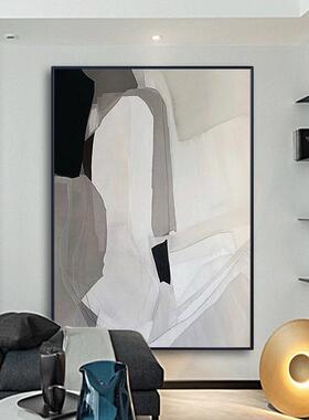 灰度现代QX202203简约客厅装画象黑装白壁画走廊玄抽关饰卧室酒店