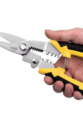 锴达8寸不锈钢多功能剥线钳剪线压接钳线槽铁皮电线铁线剪KT28102