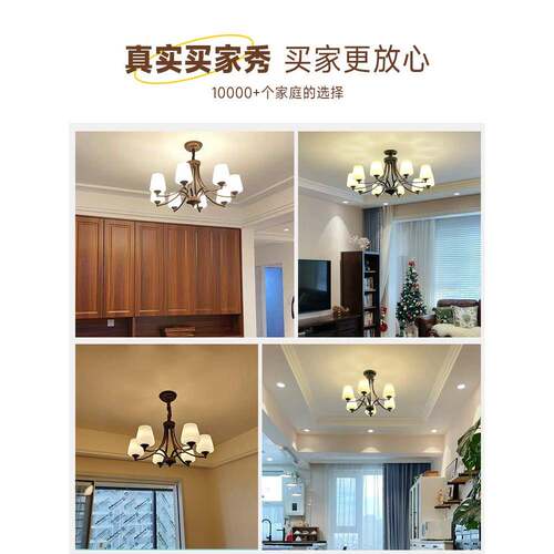 美式吊约灯客厅餐厅卧室书房式户玄关吊灯欧简现代法入式大气209