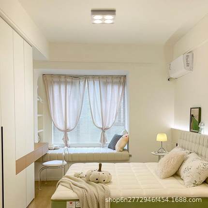 超薄明装全铝筒灯G四头六头斗胆照灯方形X53眼客809厅卧室无主灯