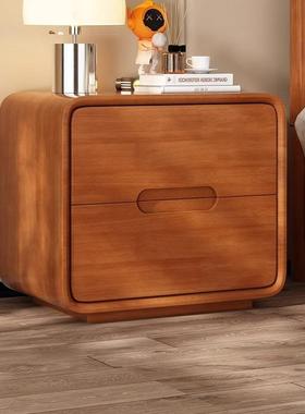 型新中式实木床头柜约现卧代简家用室床边储物YF-3123柜小户免安