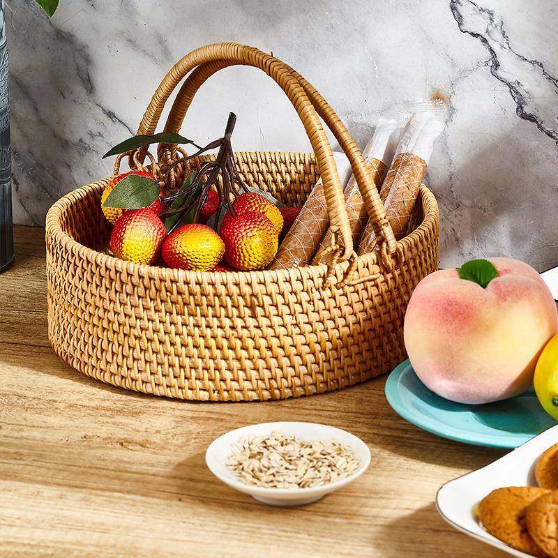 越南藤水篮家用椭圆手提收纳篮鲜花编菜果篮秋子编织019篮筐竹篮,收纳整理,脏衣篮,淘宝优惠券,粉丝福利购,淘宝优惠卷