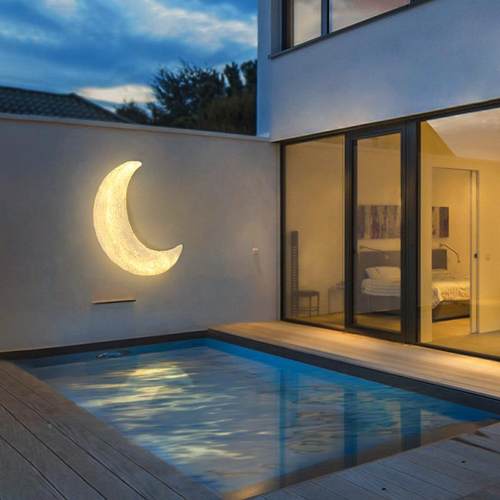 防水庭院墙外别花园围墅墙装饰灯月露JYD-YL06台月牙阳台亮灯月球