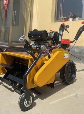 6自型柴油四驱微耕机汽油走0式除草XNO小型机农用锄草开沟旋耕机