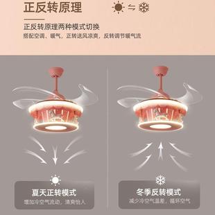 儿孩房吊转灯女子房间灯卧室旋转木马童灯粉色旋木马隐形 跨境
