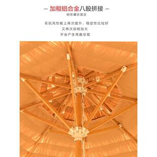 户外遮阳伞茅草庭院花稻草伞园农家乐伞网560红毛太草伞室外中柱阳伞