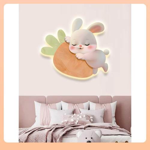 ?儿装饰男孩女孩公主房灯画客厅le童Fh(h(h($d发光壁画房厅卧室客