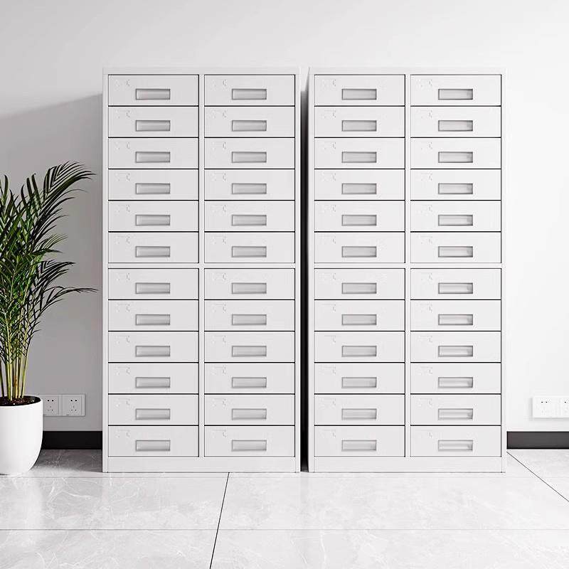 办公室24斗铁文件柜档抽屉DF-1234式具多层案资料工收纳皮柜带锁