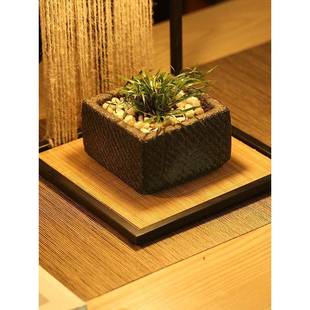 中式 复古217具手工竹编台灯插电书房灯卧室变东南亚灯led灯灯色灯