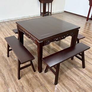 新品八仙桌实木方中桌农村中堂老式大桌仿古GJI餐桌正四方式形小