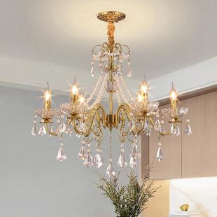 法式 大中水晶灯复古浪漫大气美282卧室餐厅灯 古风厅客厅吊灯感式