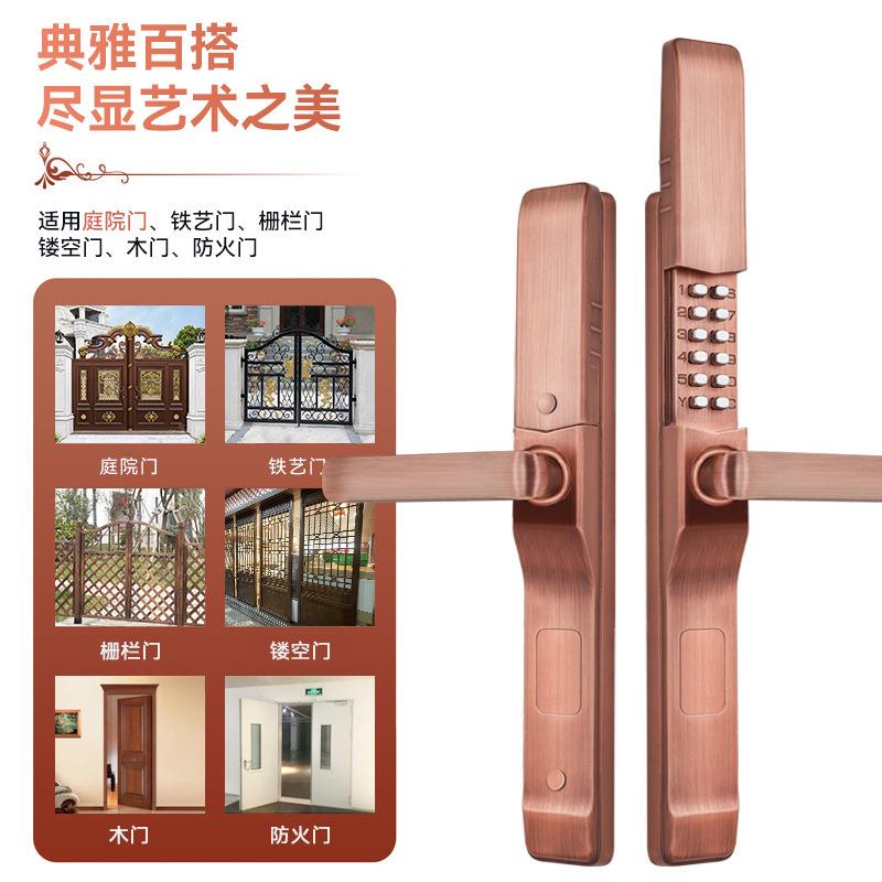滑盖械密锁别MFO墅门庭院门户外防水防码冻双面机密码锁艺铁门栅