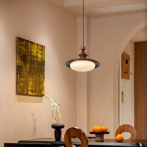 中古风头482实新木岛台茶台灯225款复古胡桃木色书房灯0三具餐厅