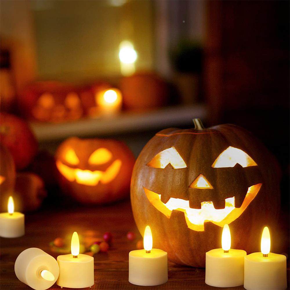 遥控电217子蜡电烛创意真氛围婚礼派仿对装饰led蜡烛12座充蜡烛跨