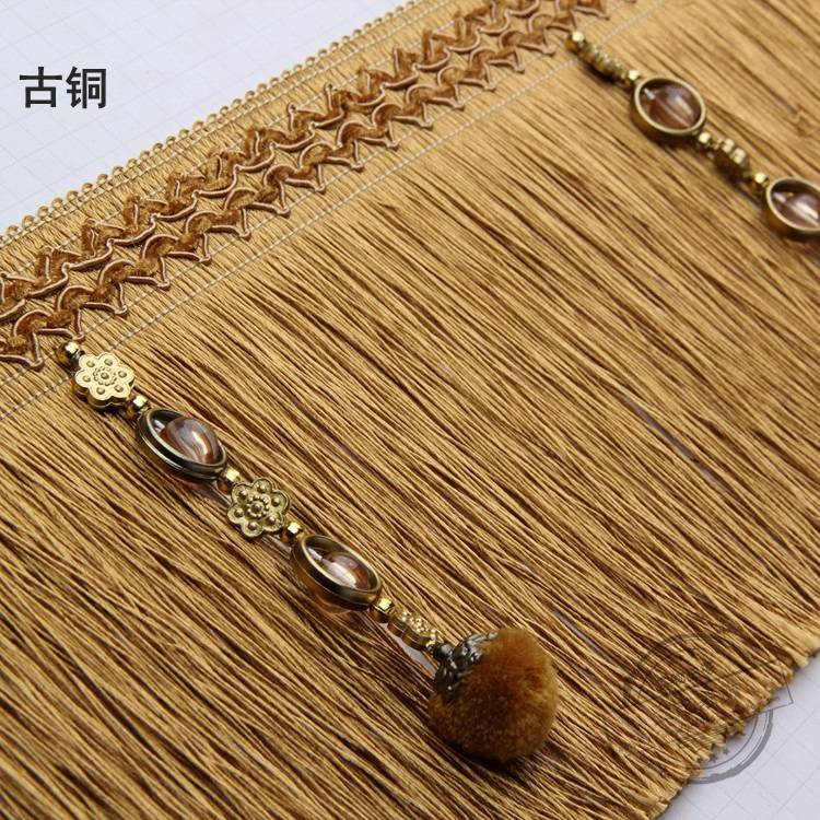 热销窗帘花边汽车配饰家装饰品衣服辅料流苏抱枕16公分杨梅龙须边