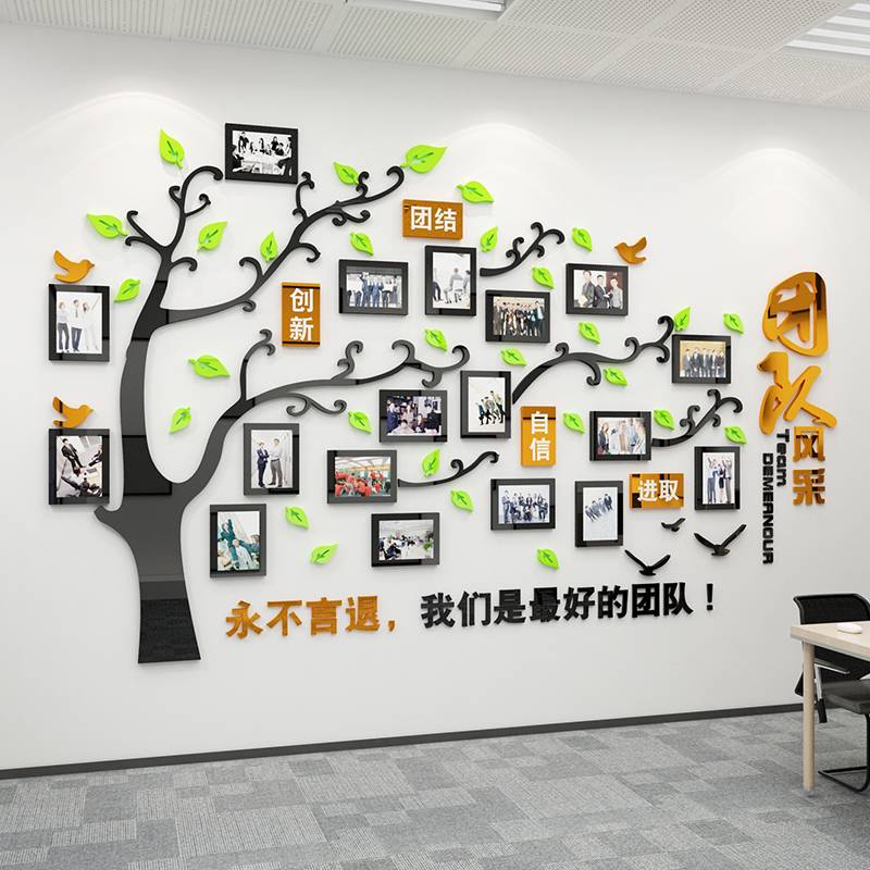 71TX员工风采文化墙贴团队天地荣誉榜展示公司照片办公室企业