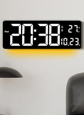 16跨境寸爆款RGB变色挂钟多66658RGB功能客厅挂8钟大屏数字电子时