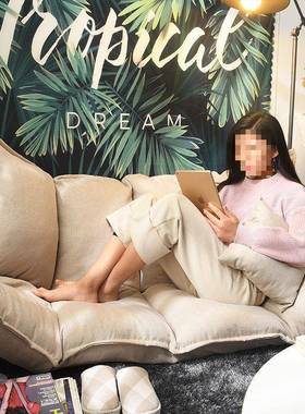 懒人沙沙发JSX榻间榻米单人小户出租屋发阳台落地型式房可折叠沙