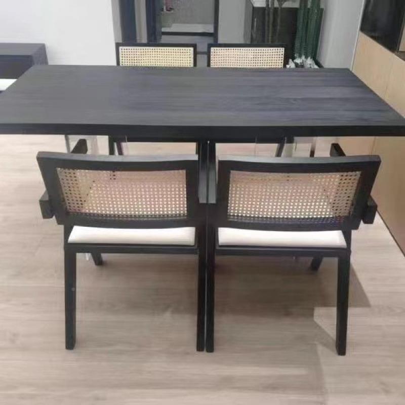 碳化木板西桌兰新松RKB木原木桌面木悬浮餐桌茶面板实板黑色桌板