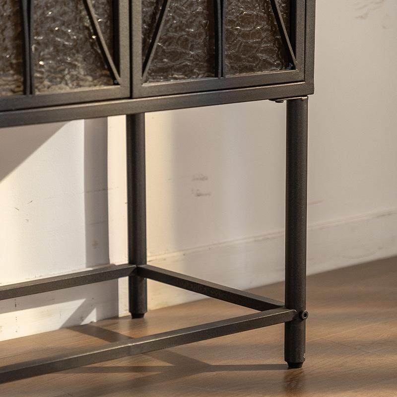 式铁艺复古餐边柜玻璃门酒柜美客厅储水物柜对开门柜85128子小户茶型柜,影音电器,DIY配件,淘宝优惠券,粉丝福利购,淘宝优惠卷