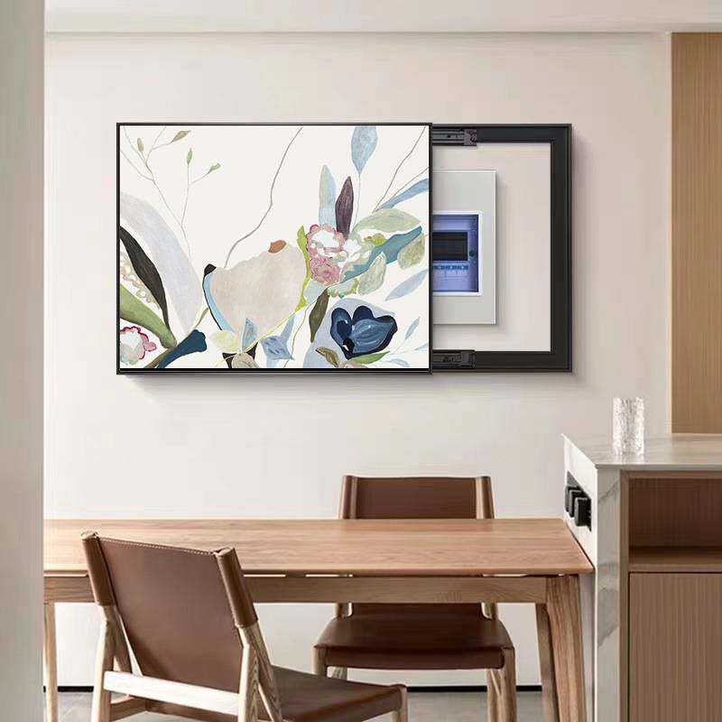 电表箱装饰画抽象手绘植物花卉电箱挂画免打孔电源箱开关盒壁画