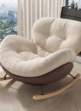 现简代约科午技布免洗摇摇椅客厅阳台休休闲椅家用卧84716室单人