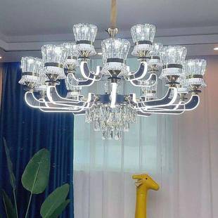 客厅吊灯2025新D轻奢水晶高档558简约节能E卧室灯臂发款 光灯L具直