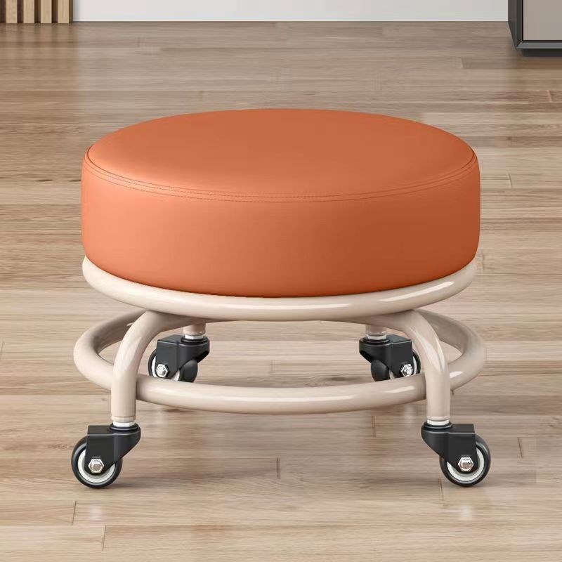 家用滑轮矮凳换鞋凳儿p童学步凳旋转凳足浴客厅擦地美缝万向轮椅