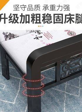 四折床办公午休铁木板架床单人双人折YEU叠室床便携折叠铁铺架木