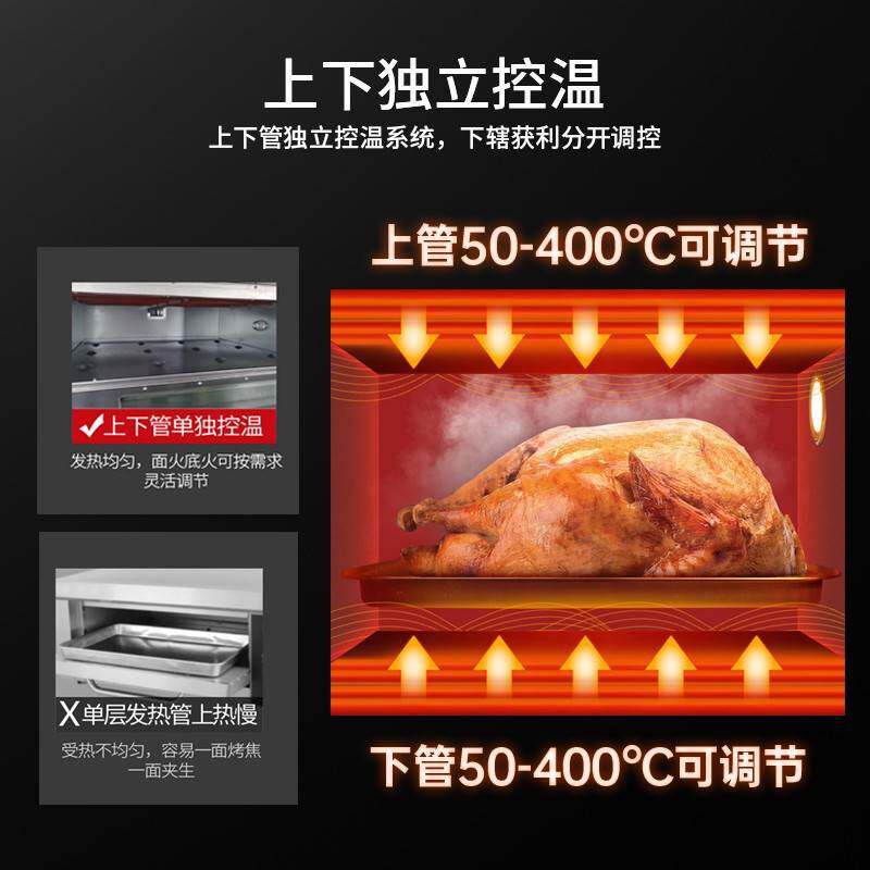 猛世电烤箱商用两层四盘型专业烤炉蛋糕面包软包欧包烘炉工程款炉