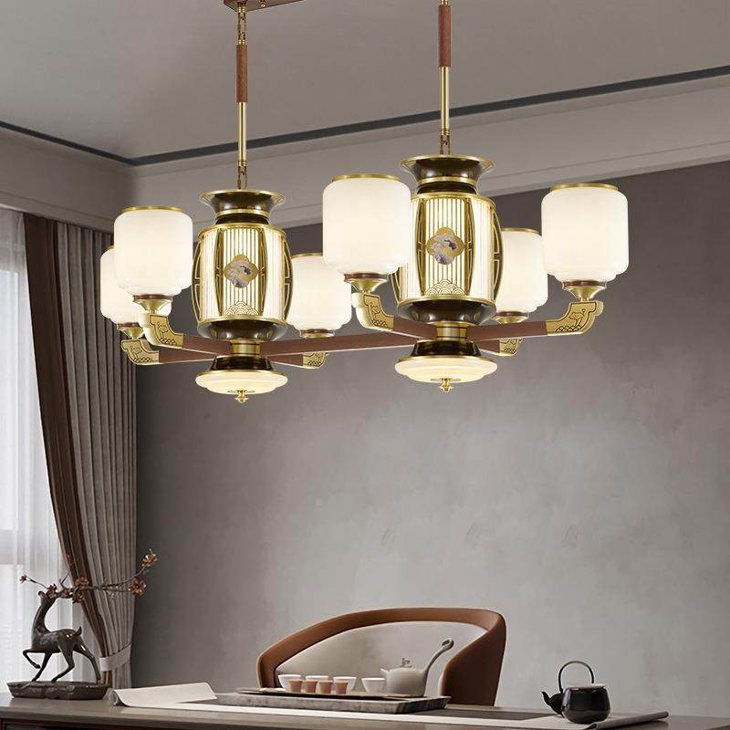 款5017新式全铜玻璃吊厅灯别墅复式楼客餐厅卧室玄关酒店中大新堂,家装灯饰光源,智能吊灯,淘宝优惠券,粉丝福利购,淘宝优惠卷