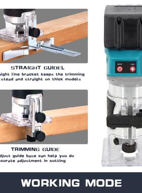 无刷电锂修边机充孔电式开槽机木工修边挖工孔EVS雕刻机木板开工