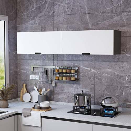 实置木302小吊柜房下物厨架调味品收纳柜卫生间上翻门墙壁柜方可