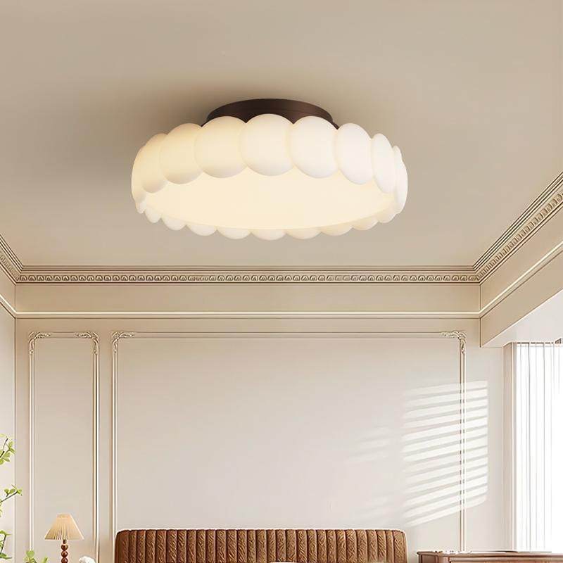 法式复古卧室吸801创顶灯设计师意新间款贝壳鳞房灯中古片风护眼,家装灯饰光源,客厅吸顶灯,淘宝优惠券,粉丝福利购,淘宝优惠卷