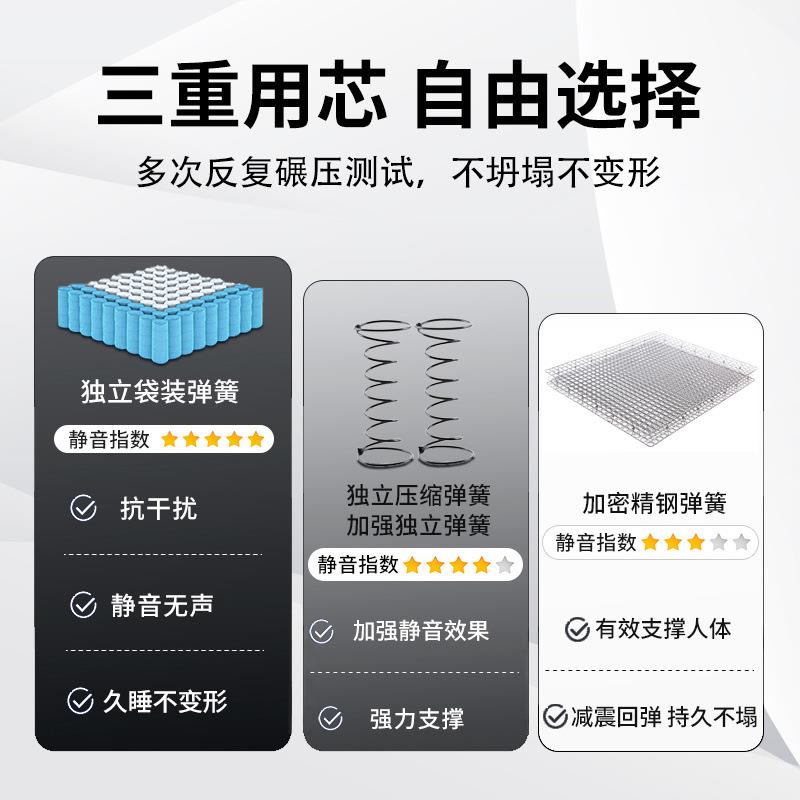 席5梦思弹簧床8垫2cm厚双人1.m9181.米酒店家用0乳胶软垫椰棕硬垫
